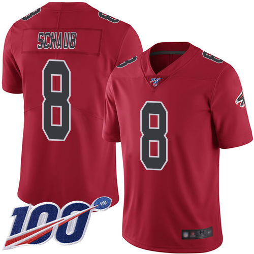 Atlanta Falcons Limited Red Men Matt Schaub Jersey NFL Football 8 100th Season Rush Vapor Untouchable